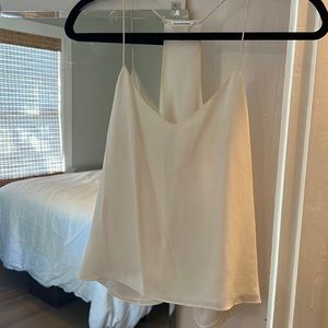White silk camisole